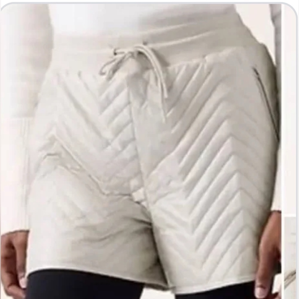 ATHLETA Apres Ski Short- Cream